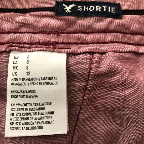 American Eagle 🦅 Shortie Stretch Shorts Size 8 - Picture 3 of 6